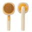 Cat Deshedding Brush Cat Brush For Shedding Curved Comb Teeth Brush With Release Button Portable Pet Massage Brushes For Massage
