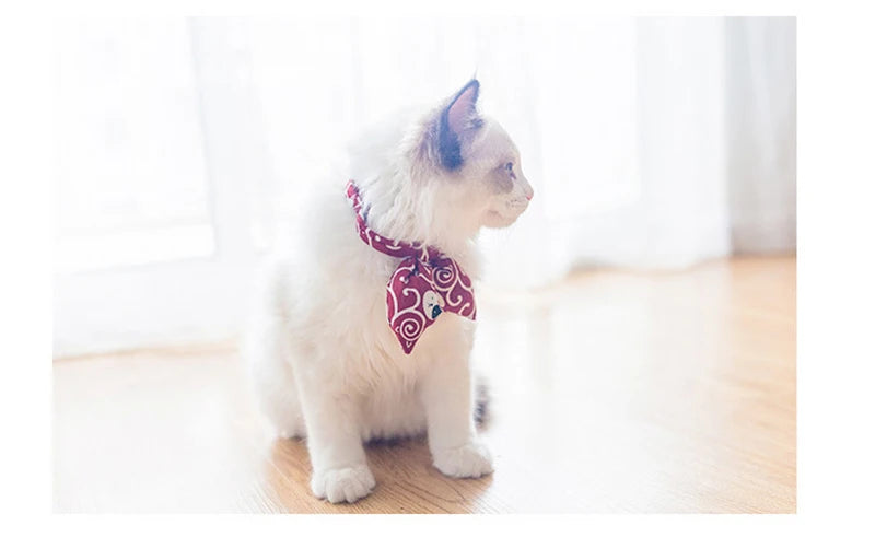 Japanese Fashion Pet Dog Accessories Bunny Ears Adjustable Neck Wear Handmade York Dog Necklaces Fancy All Season Collar for Cat