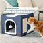 Cats Bed for Winter Halloween Houses Warm Accessory Beds Cushions Pet Accessories Dog Mat Goods All Basket Things Habitats House
