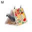 Pet Bird Nest Hammock Peony Parrot Small Hammock Bird Nest Winter Warm Thick Triangle Bird Hanging Tent Snuggle Hut