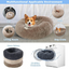 Long haired ultra soft pet cat bed plush washable calming bed donut bed comfortable sleeping artifact