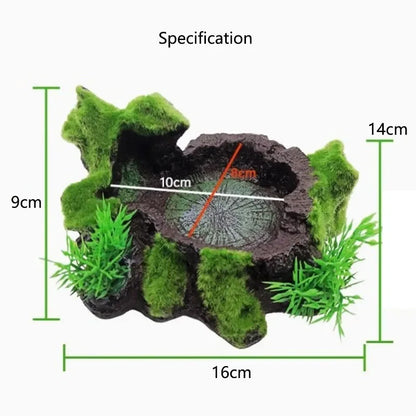 Resin Aquarium Pet Reptile Feeder Bowl Basin Food Water Pot Reptile Turtle Tortoise Scorpion Lizard Crabs Supplies Large Size