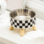 A Cat Bowl For Cats And Dogs, Simple Polka-dot Stainless Steel Pet Tall Bowl, Drinking Water, Anti-overturn Water Bowl, Food Bas