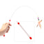 1pc Cat Toy Stick Feather Wand With Bell Mouse Cage Toys Plastic Artificial Colorful Cat Teaser Toy Pet Supplies Random Color