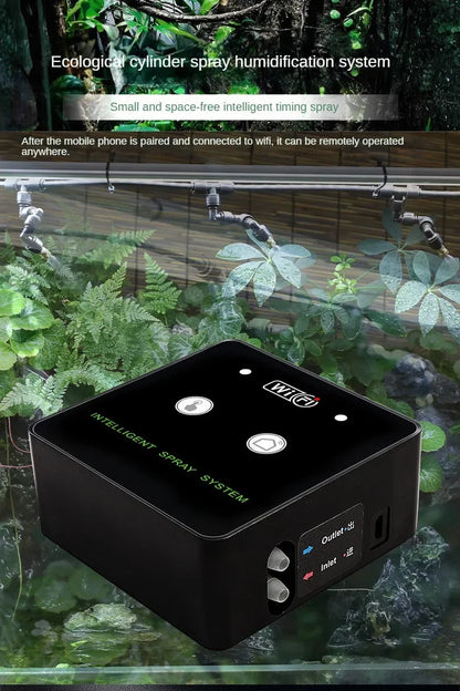 WiFi Control Intelligent Reptile Spray Humidifier Timer Automatic Mist Rainforest Timing Spray System Kit Irrigation Sprinkler
