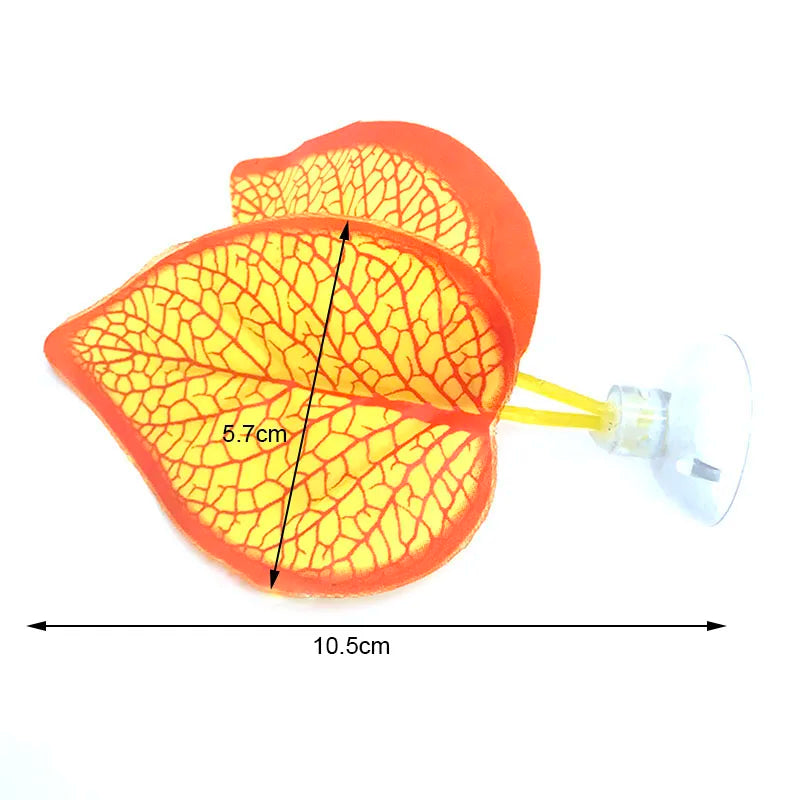 1Pc Artificial Aquarium Leaf Plants Decoration Betta Fish Rest Spawning Ornamental Plant Betta Fish Play Relax Hide Leaf Hammock