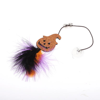 UXCELL 1 Pc Fashion Funny Cat Playing Rod Portable Spider Moon Halloween Toys Cat Playing Rod for Indoor