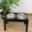 Elevated Stainless Steel Pet Feeding Bowls Height Adjustable Dog Bowl with Stand Cat Bowls Food Water Set with Two Bowls