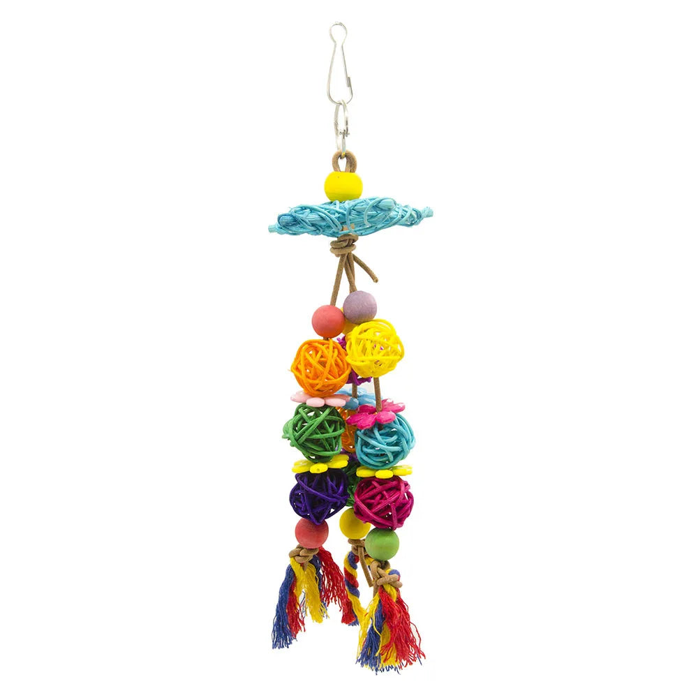 Parrot toys, Colorful wooden bird supplies, Unique shape, Diverse ways to play, Complete variety, Large parrot bite bird toys