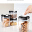 7pcs/set Food Storage Containers Plastic with Lids Kitchen Storage for Rice Sugar Flour Pasta Cereal Storage Containers