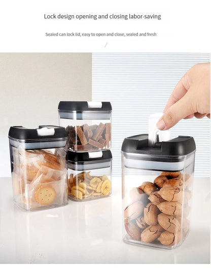 7pcs/set Food Storage Containers Plastic with Lids Kitchen Storage for Rice Sugar Flour Pasta Cereal Storage Containers