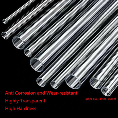 High Transperant Aquarium Water Pipe PETG Acrylic Hard Tube Transparent Rigid Tubing OD 6mm 8mm 10mm 12mm 50CM Clear 5Pcs/lot