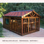 Manufacturer spot outdoor dog house wooden dog villa bite-resistant kennel rain-proof kennel can be customized dog house pet ca