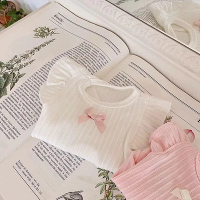 Cute Bow Dog Vest 2024 Dog Clothes Puppy Pullover Summer Pet Clothes Breathable Two-Legged Clothes Solid Color Cat Pet Products