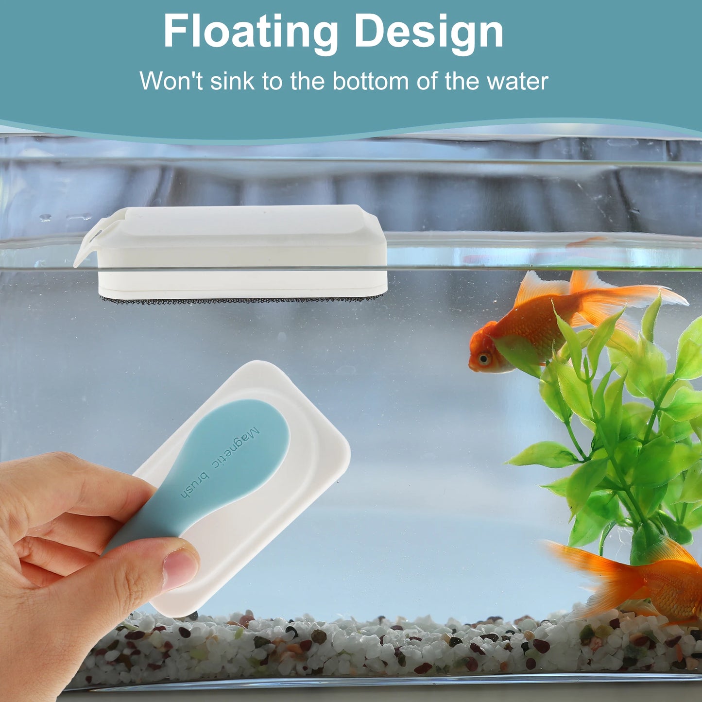 UXCELL 1 Set Aquarium Magnet Fish Tank Glass Cleaner Floating Algae Magnetic Cleaner Brush for Fish Tank Cleaning Tools