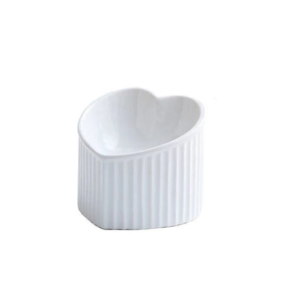 Handcrafted Colorful Ceramic Pet Bowl with Slanted Mouth Design - Ideal for Cats and Small Dogs High Quality