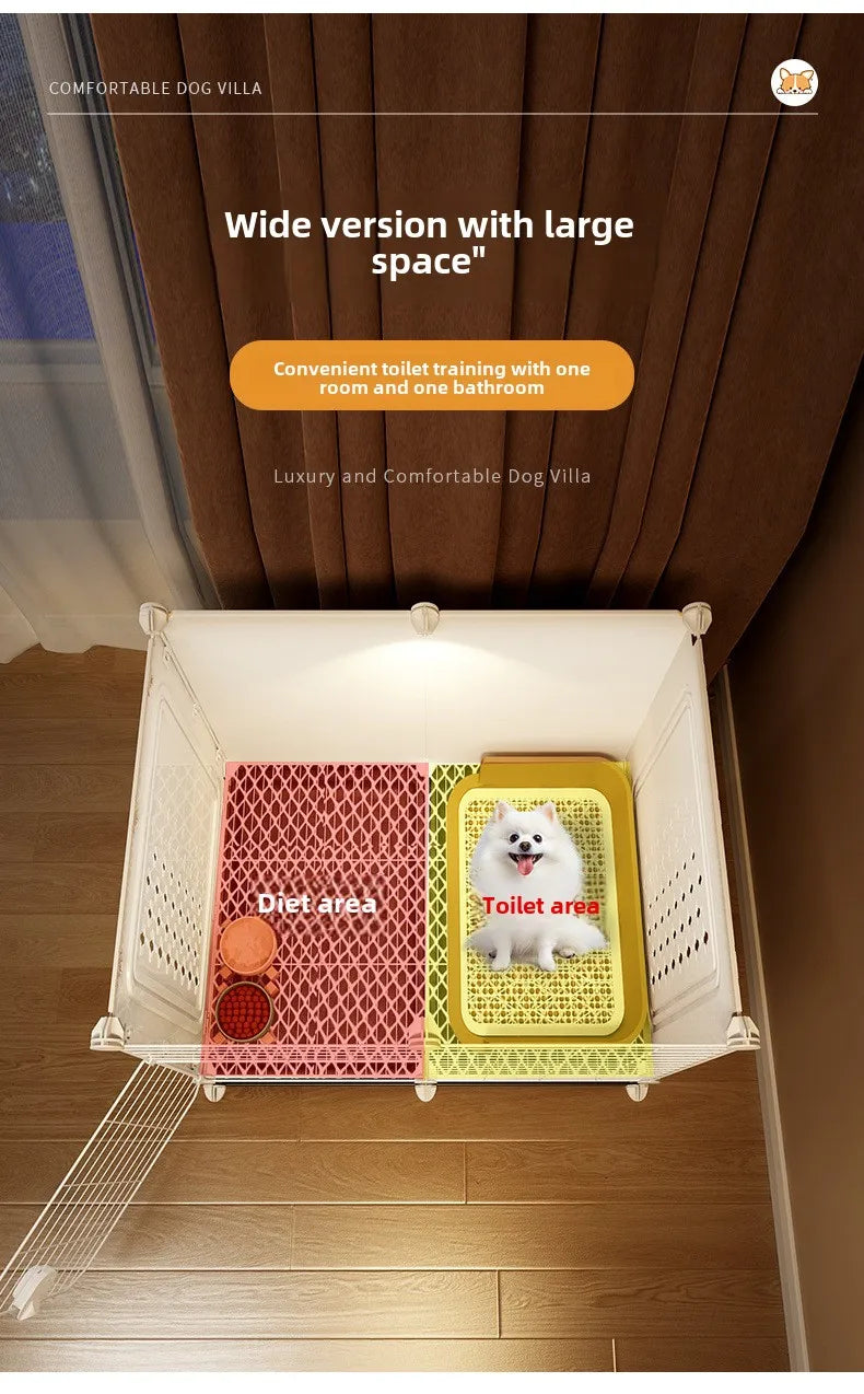 Dog cage Small dog kennel One room, one living room, one bathroom Dog villa Indoor household with toilet Bichon Teddy only
