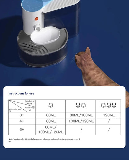 Dispenser cat water fountain Moving water unplugged Automatic water feeder pet dog drinker pet feeder cat fountain