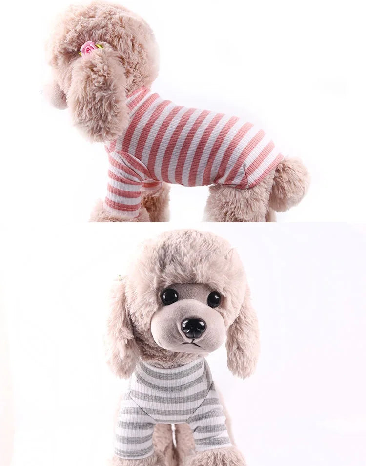 Dog Spring, Autumn, and Winter Bottom Sweater with Elastic Cotton for Comfortable Small and Medium sized Pet Cat and Dog Sweater