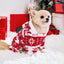 Thermal Coral Fleece Christmas Dog Pajamas Onesie for Small Medium Large Dogs, Reindeer Print Winter Dog Clothes Hooded Jumpsuit
