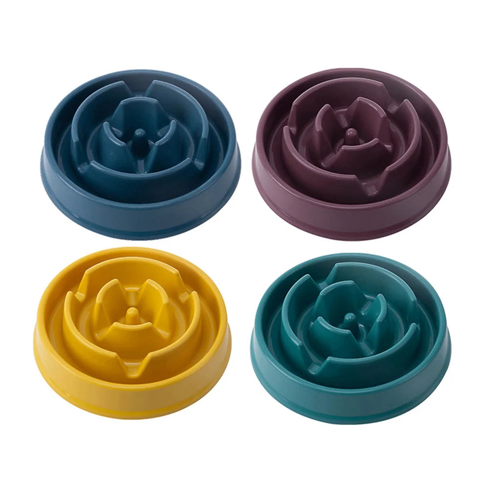 Slow Feeder Dog Bowls Slow Eating Pet Bowls Puzzle Anti-Gulping Interactive Bloat Durable Preventing Choking Healthy Dogs Bowl