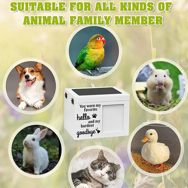 Pet Cremation Box Wooden Photo Frame Memorial Box Large Memorial Urns Pet Ashes Photo Box Dog Urns Pet Cremate Urn For Dog Or