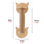 Cat Climbing Shelves Wall Mounted Platform and Hammock with Scratching Post Cat Pet Wooden Furniture for Sleeping and Playing