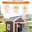 Outdoor dog cage luxury villa solid wood dog house family dog house outdoor wooden kennel cat house pet wholesale