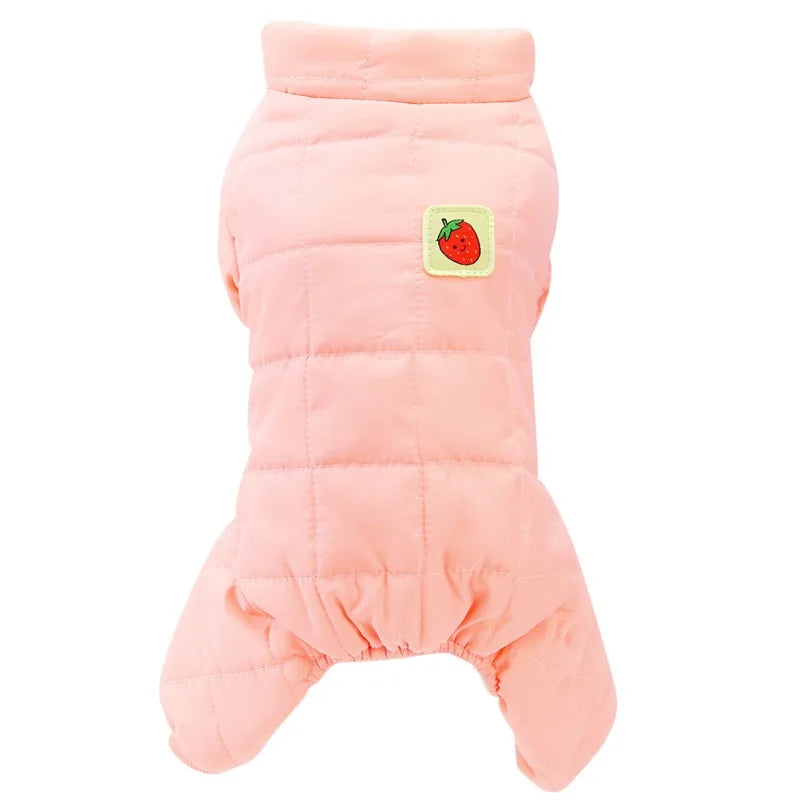 Winter Puppy Dog Coat Pet Clothes Windproof Dog Snowsuit Warm Fleece Padded Winter Pet Clothes for Dogs Cats Apparel