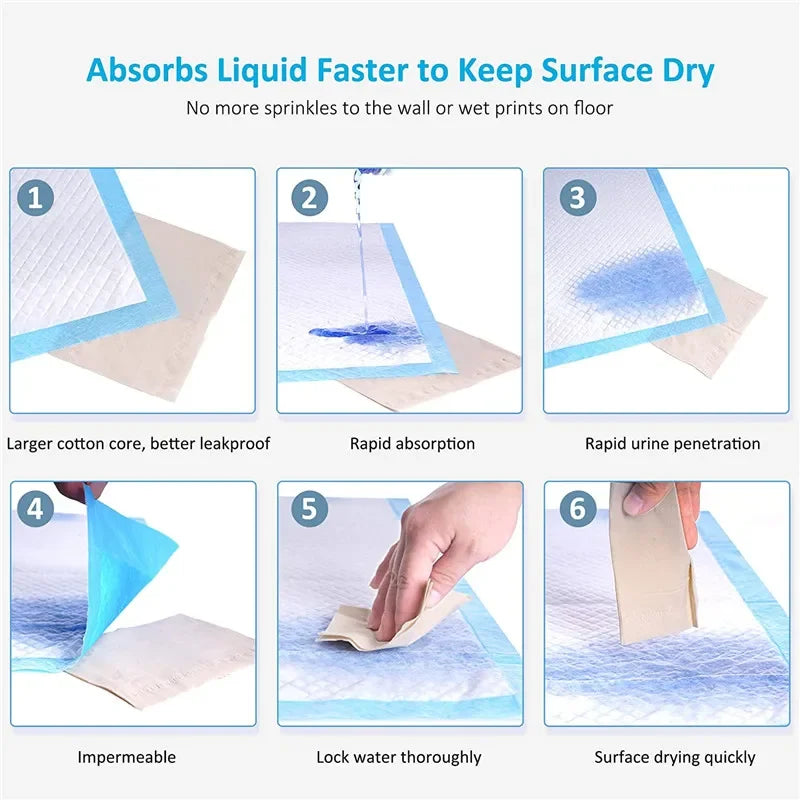 Pet Dog Disposable Diapers Mat Panties Absorbent Training Pee Floor Towel for Dogs Cat Nappies Puppy Physiological Supplies Pads