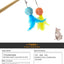 Cat Toy Cat Teaser Sticks Paper Rope Ball Tease Cat Stick Cat Interactive Toy Pet Toy Replace Head Cat Supplies Tease Cat Ball.