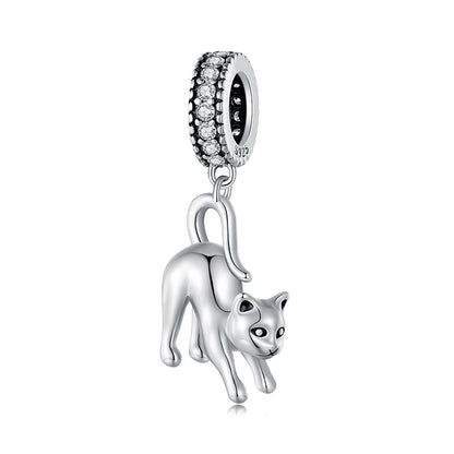 WOSTU 925 Sterling Silver Animal Charms Giraffe Zebra Unicorn Beads for Women Fit Original Bracelets Necklace DIY Jewelry Making