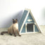 Indoor and outdoor cat house Feral cat nest rain proof and sunscreen cat villa wood cat cage warm outdoor cat shelter