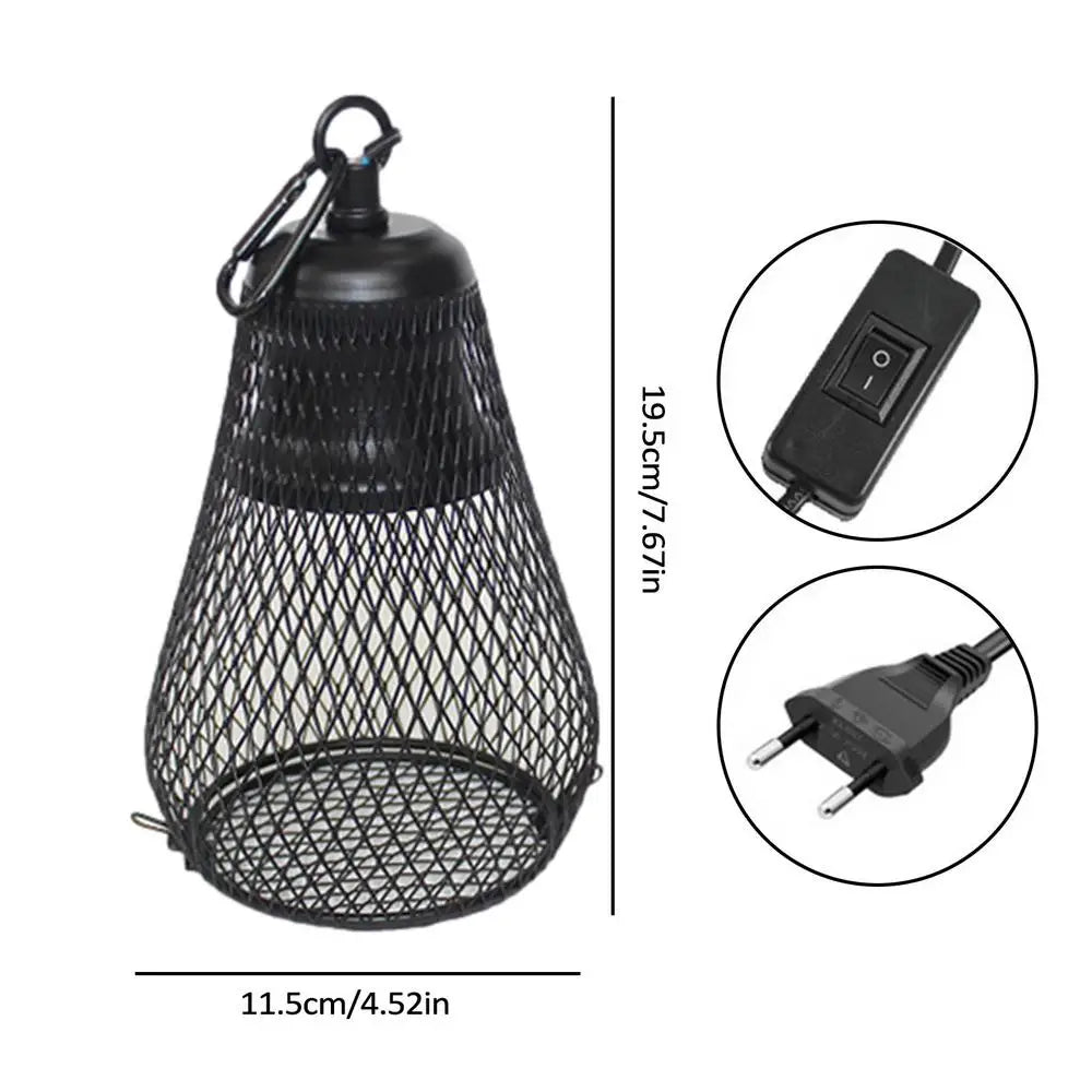 Reptile Anti-Scald Lamp Covers Heating Lamp Lampshade Ceramic Light Bulb Enclosure Safe And Durable Heating Lamp Lampshade For