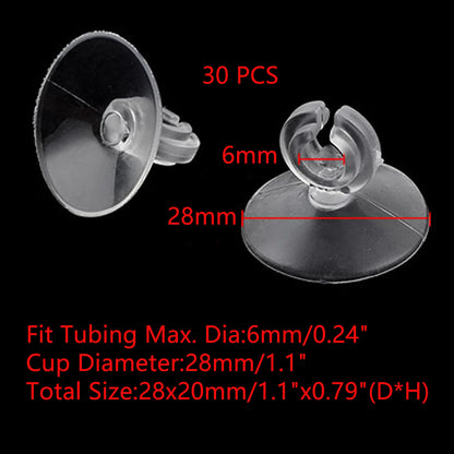 UXCELL Aquarium Suction Cup Air Tube Holder Sucker for Fish Tank Air Line Oxygen Tube Hose Pump Suction Cups Pet Accessories Set