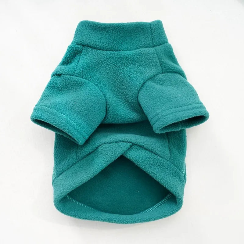 Fleece Dog Jacket Winter Dog Clothes Chihuahua French Bulldog Clothing Pet Costume with Harness D-Ring Luxury Kitten Puppy Coat
