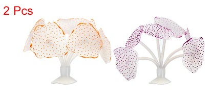 UXCELL Aquarium Artificial Coral Ornament Accessories Decorative Glowing Fish Tank Decor with Sucker Undersea Water Plants