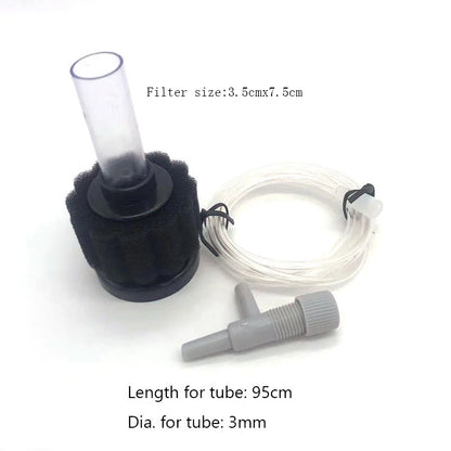 Mini Aquarium Sponge Filter Fish Tank Shrimp Pond Air Pump Biochemical Sponge Filter Aquarium Filtration Filter BioSponge Filter