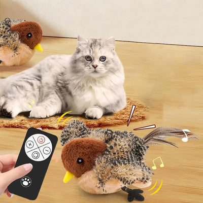 Usb Rechargeable Cat Toy Flapping Bird Cat Toy Interactive Plush Toy Remote Control USB Flapping Wings Cat Toy Chirping Cat Toy