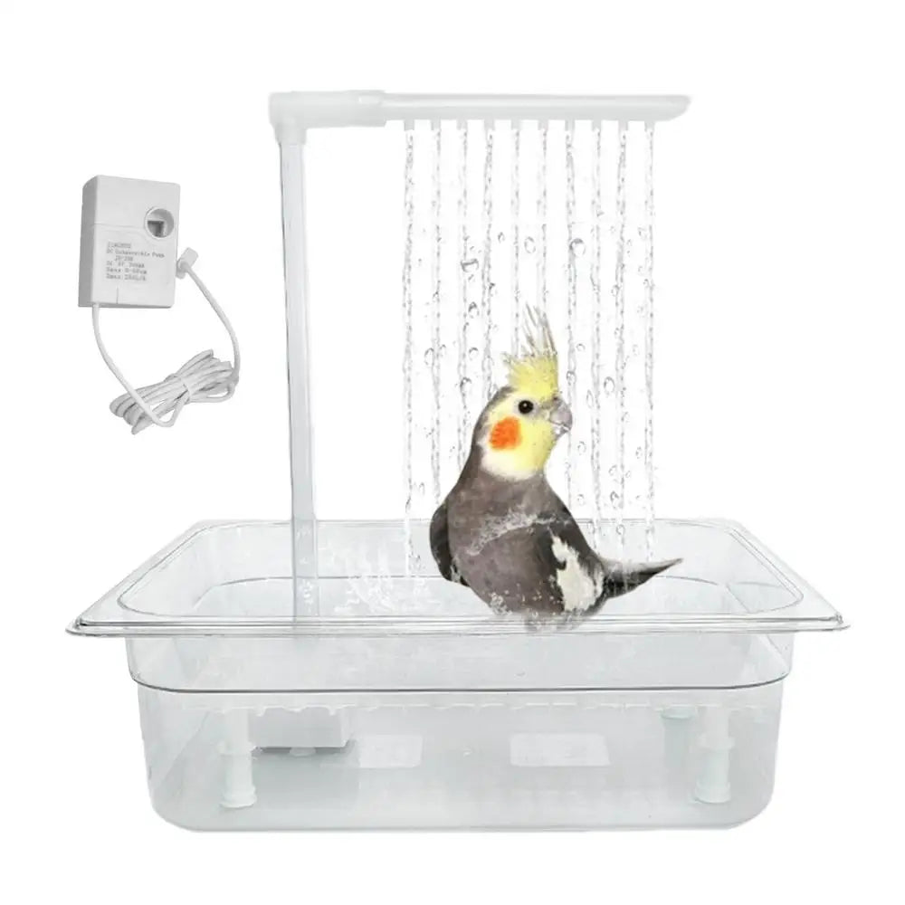 Bird Shower Box Automatic Shower Tub Multipurpose Bird Bathtub Parrot Bath Box For Pet Brids Parakeet Cleaning Supplies