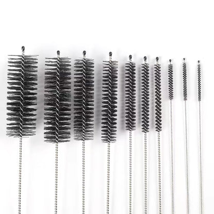 Aquarium Tube Pipe Cleaning Brush Stainless Steel Water Filter Air Tube Flexible Single End Hose Aquarium Accessories 10pcs/set