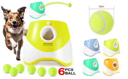 12 PCS Tennis Launcher Elastic Ball for Small and Medium Size Dogs Playing Fetch Latex Ball 2inch Dog Toy Portable Tennis Throw