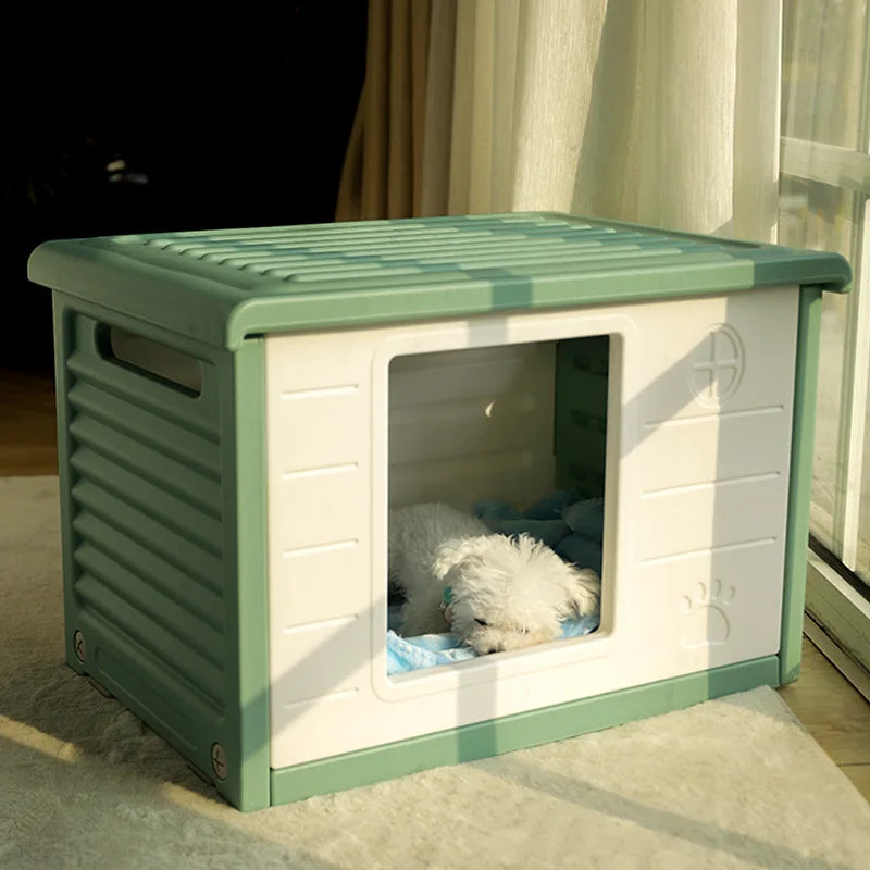 Kennel All Seasons Dog House Summer Small Dog Delivery Room Closed Pet Bed Cat Nest Summer Indoor Dog House