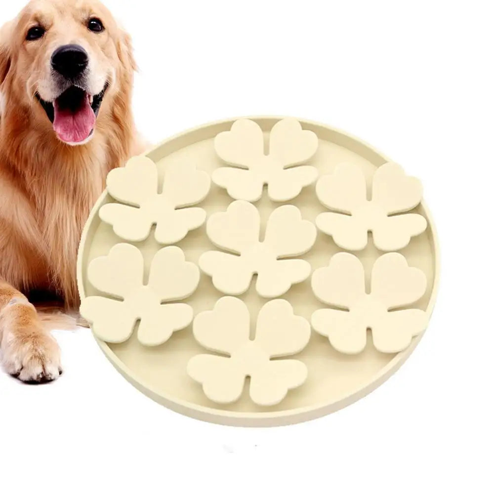Lick Mat For Dogs Suction Dog Butter Lick Pad Raised Flower Design Dog Puzzle Bowl For Boredom Relief Floor Or Wall Treats