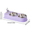 Pet Double Feeding Bowl Non-Slip Feeder Two Dishes For Cats Non-skid Pet Stainless Steel Bowls Pet Feeder Food Dispenser