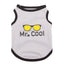 Summer Cotton Puppy Dog Vest Shirt Letter Print Pet Clothes for Small Dogs Chihuahua Pinscher Yorkshire Shirts mascotas Clothing