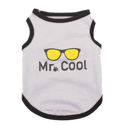 Summer Cotton Puppy Dog Vest Shirt Letter Print Pet Clothes for Small Dogs Chihuahua Pinscher Yorkshire Shirts mascotas Clothing