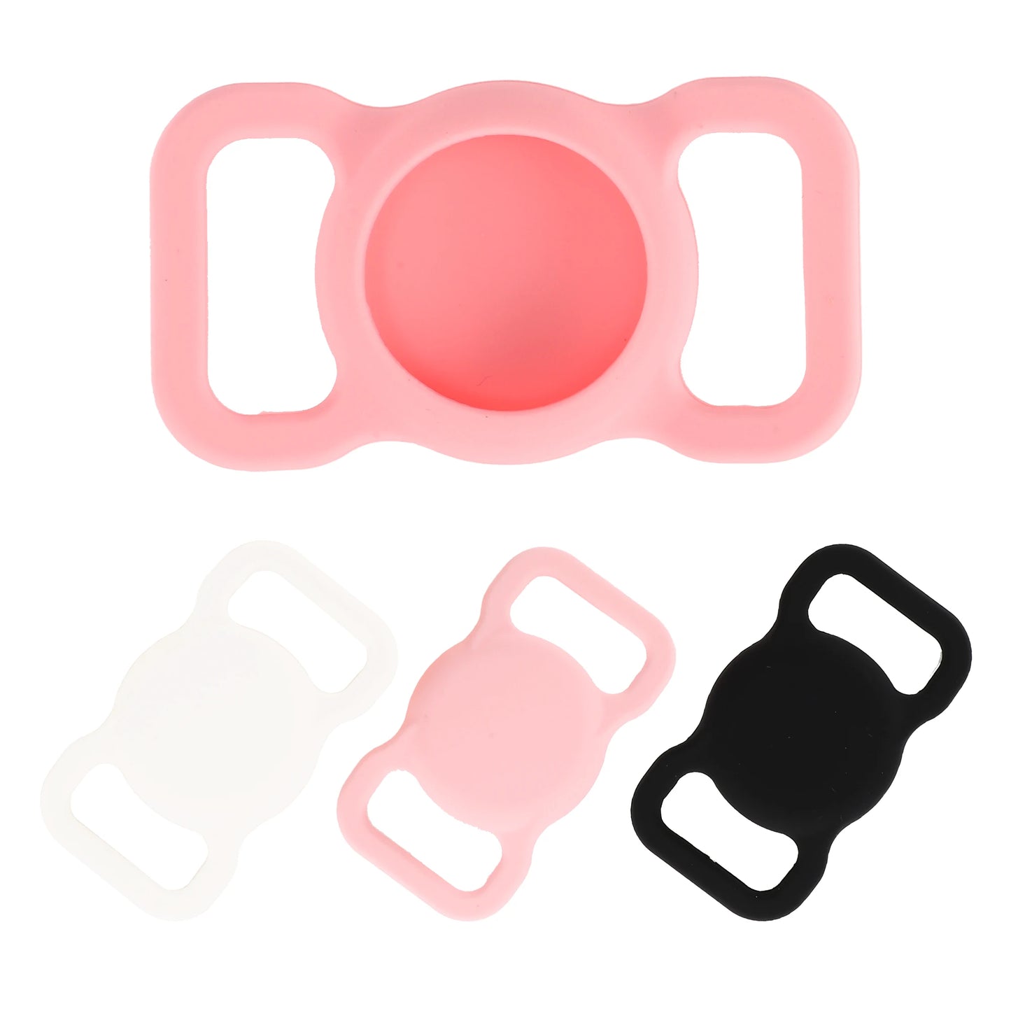 UXCELL 3 Pcs Airtag Case Dog Cat Collar Silicone Tracker Case Protective Case For Apple Air Tag No include GPS