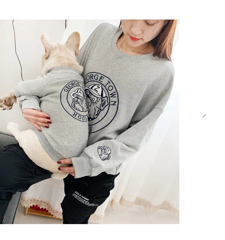 Dog Costume  Pet Clothes Crew Neck Korean Version Spring and Autumn Parent-child Wear Pure Cotton Four Colors Seven Sizes