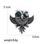 Rhinestone Owl Brooch for Women Unisex Glass Animal Pin Bird Lapel Pins Banquet Party Backpack Gifts Jewelry Accessories
